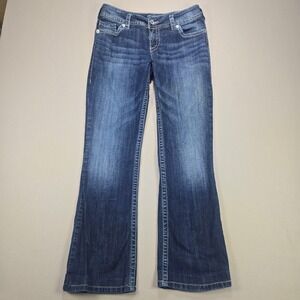 Silver Jeans Suki Bootcut Dark Wash Embroidered Pocket Denim Womens W30 L36